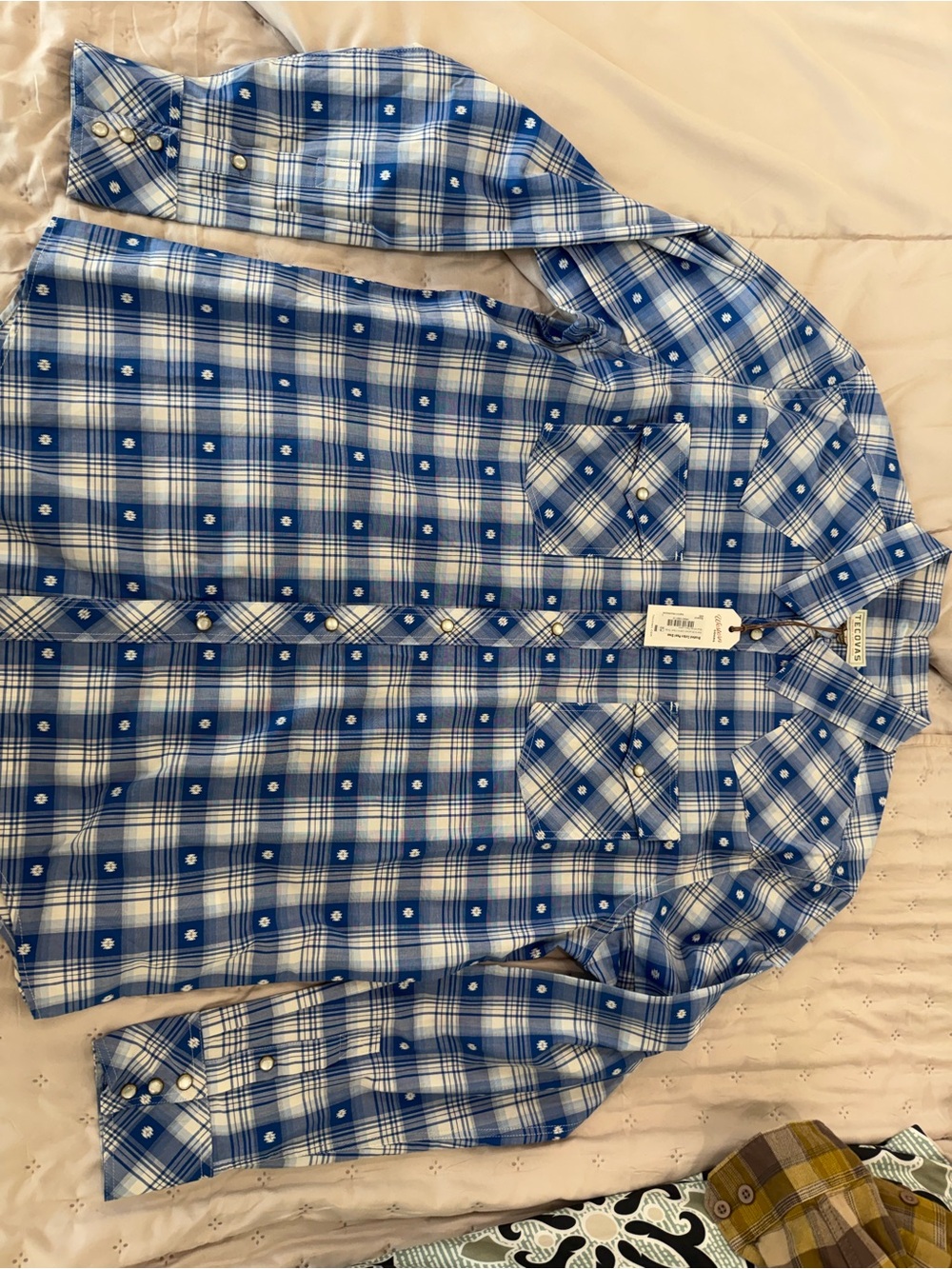 Tecovas Pearl Snap Button Up Shirt Large NWT